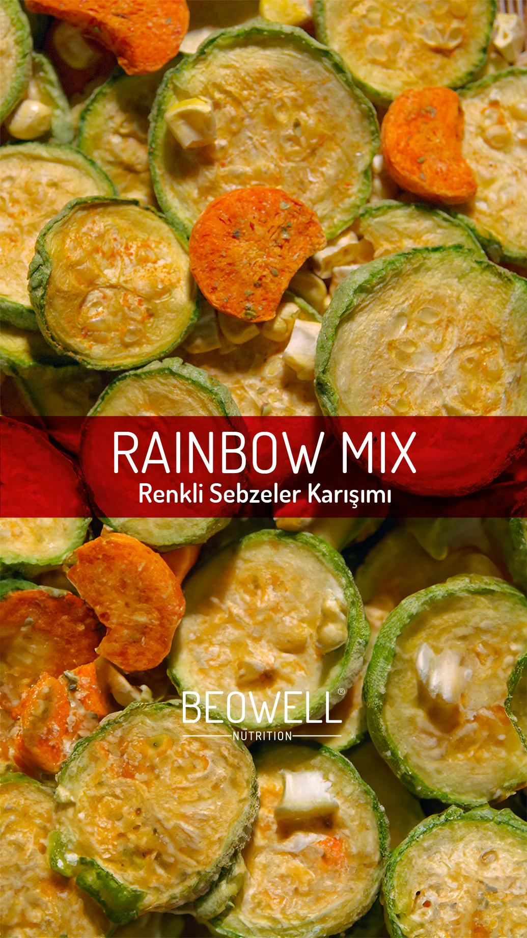 RAINBOW MIX | Kabak, Havuç, Mısır, Kırmızı Toz Biber, Kekik ve Kaya Tuzu Karışımı |