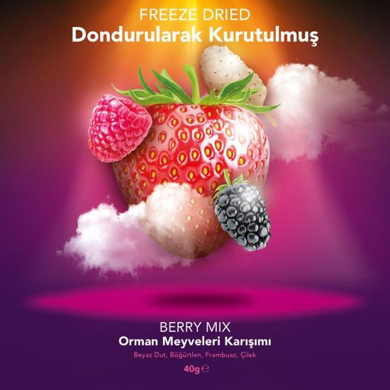 BERRY MIX | Beyaz Dut, Böğürtlen, Frambuaz, Çilek Karışımı |